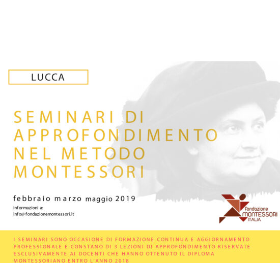 Seminari di approfondimento sul metodo Montessori – Lucca