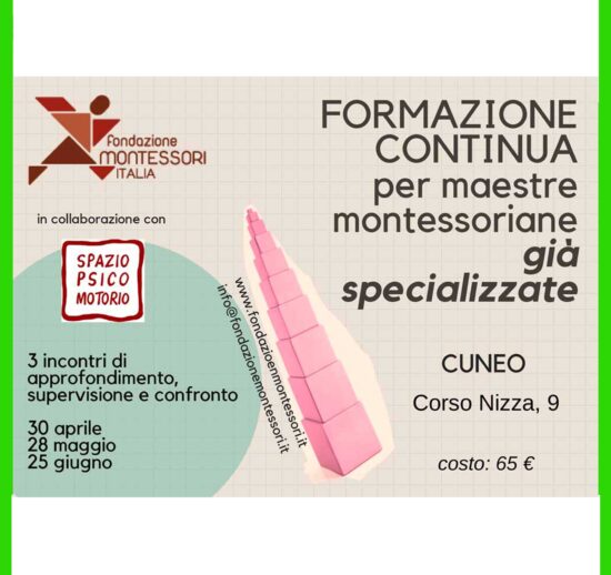 Formazione continua per maestre già specializzate  – Cuneo