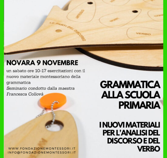 Materiali di grammatica. Seminario di approfondimento sul Metodo Montessori – Novara