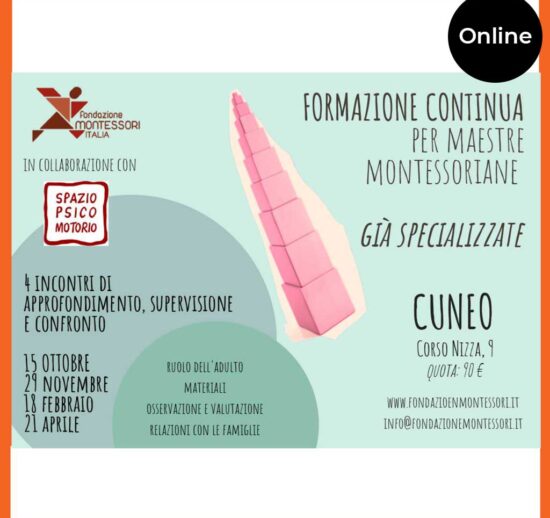 Formazione continua per maestre già specializzate  – Cuneo