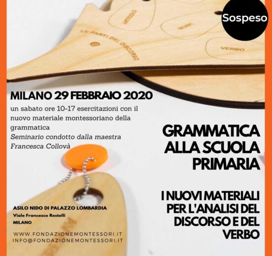 Materiali di grammatica. Seminario di approfondimento sul Metodo Montessori – Milano
