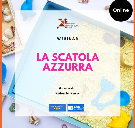 Evento online di diffusione del Metodo Montessori - Webinar “La Scatola Azzurra al Nido e nella Scuola dell’Infanzia"