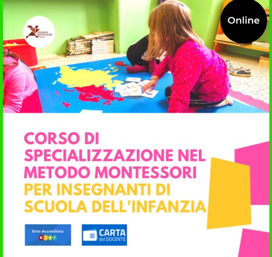 Corso online di formazione e specializzazione nel metodo montessori per insegnanti di scuola dell’infanzia 2023