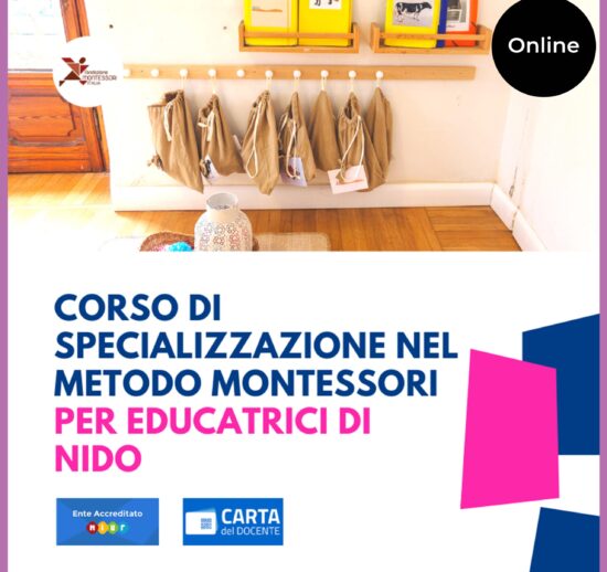 Corso online di formazione e specializzazione nel metodo montessori per educatrici di nido 2023