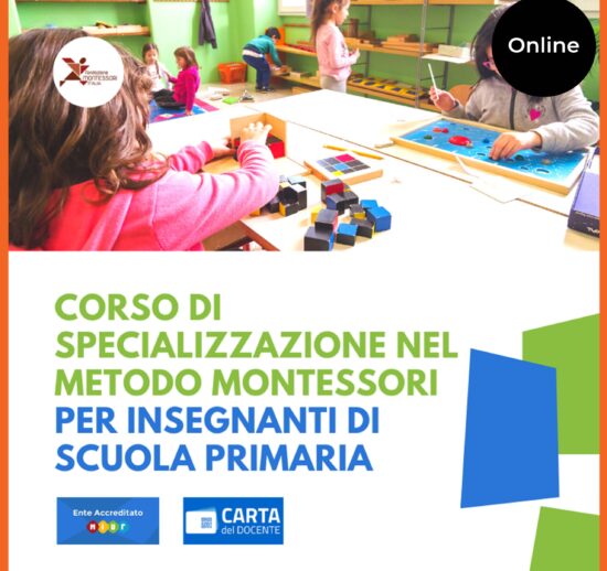 Corso online di formazione e specializzazione nel metodo montessori per insegnanti di scuola primaria 2023