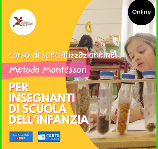 Corso online di formazione e specializzazione nel metodo montessori per insegnanti di scuola dell’infanzia 2024